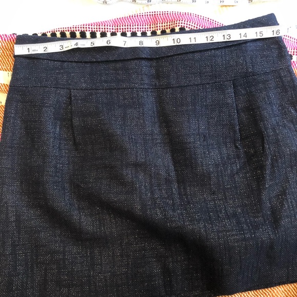 🌷 J. Crew Navy Tweed Mini Skirt - Picture 6 of 9